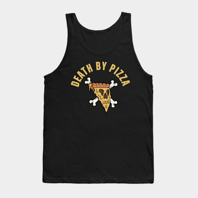 Death By Pizza Tank Top by Nick Quintero